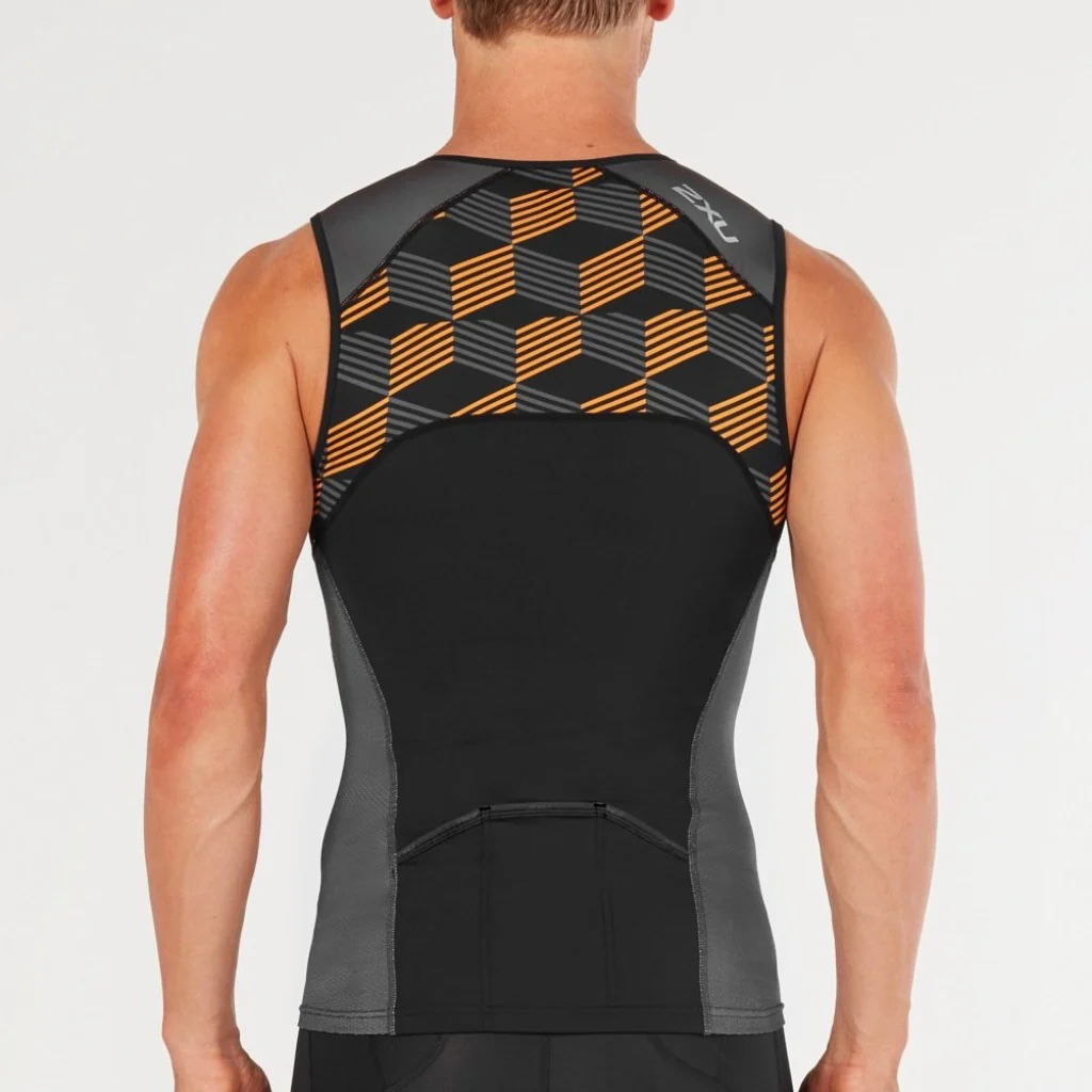 2XU Active Tri Singlet, Herren, schwarz/orange - Image 3