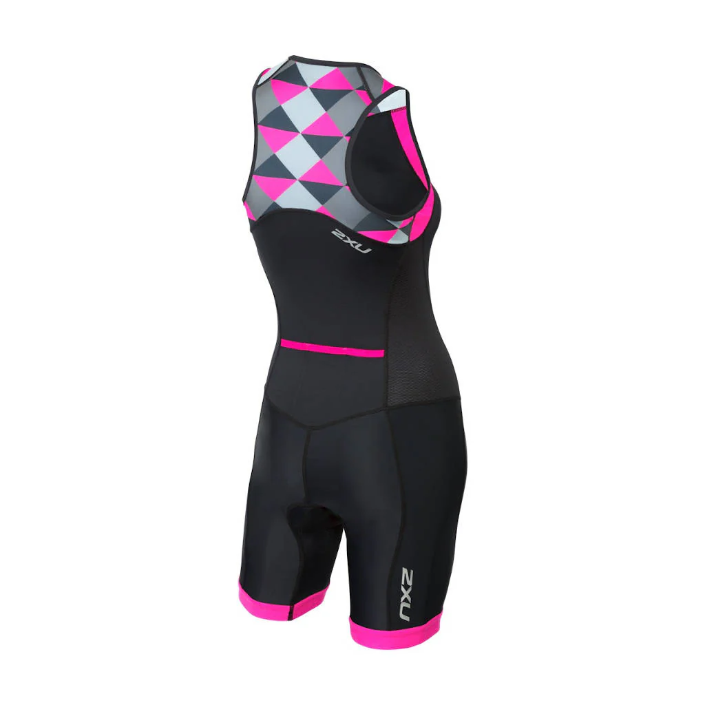 2XU Active TriSuit, Damen, schwarz/pink - Image 2