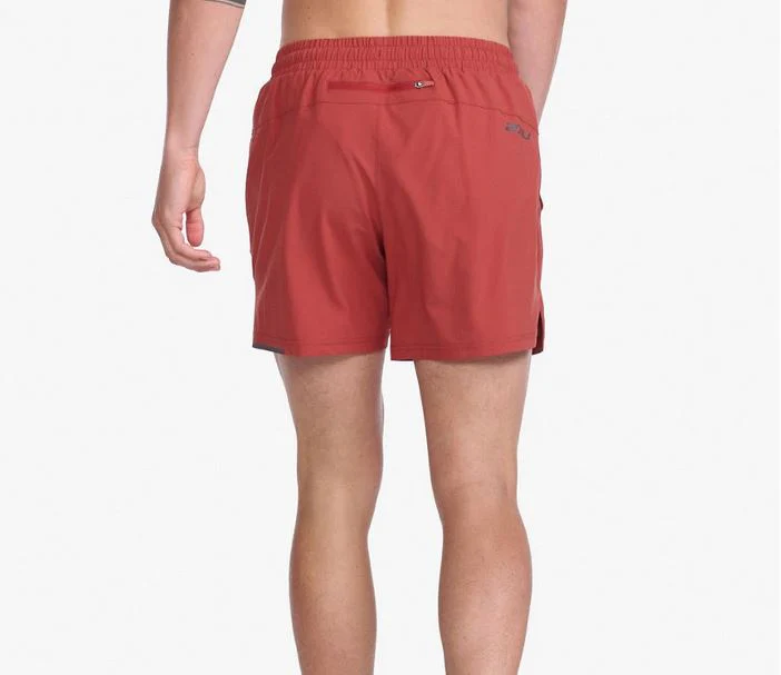 2XU Aero 5 Inch Shorts, Herren, Chilli Oil/Black Reflective - Image 3