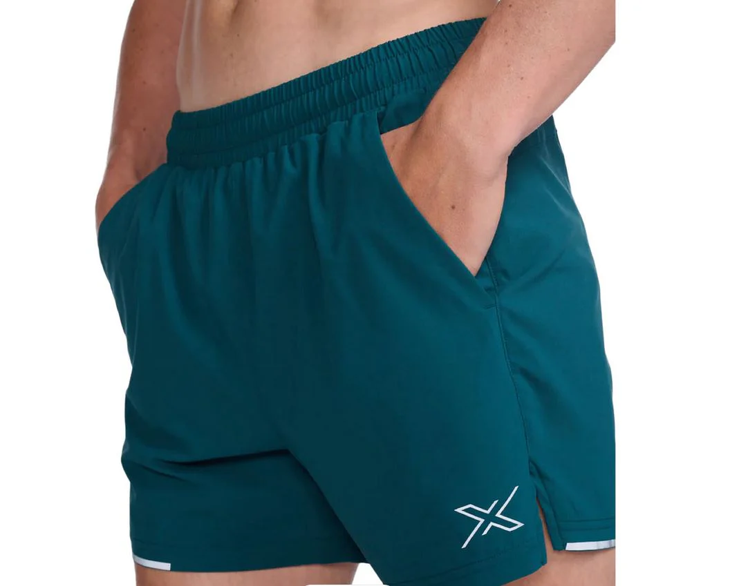 2XU Aero 5 Inch Shorts, Herren, Deep Jade/Silver Reflective - Image 3