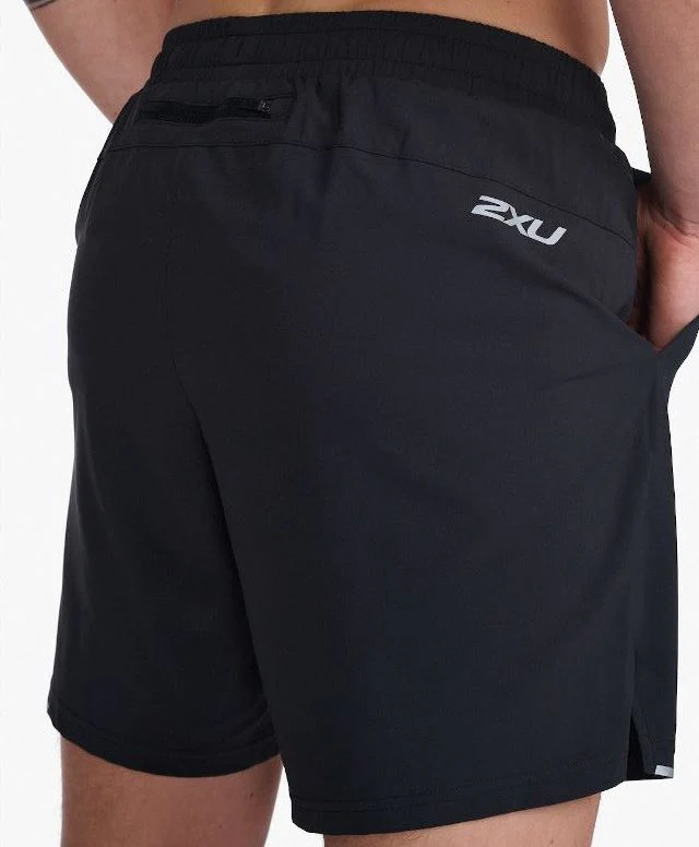 2XU Aero 7 Inch Shorts, Herren, Black/Silver Reflective - Image 5