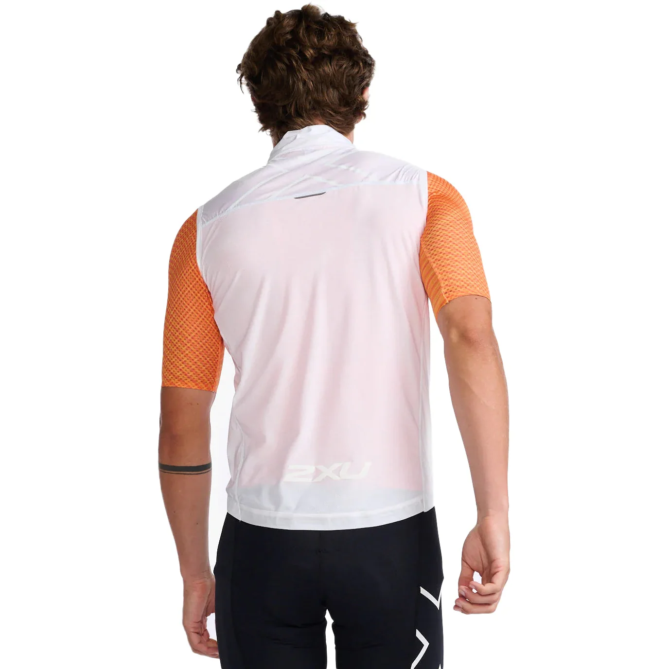 2XU Aero Gilet, Weste, Herren, White/White Reflective - Image 2