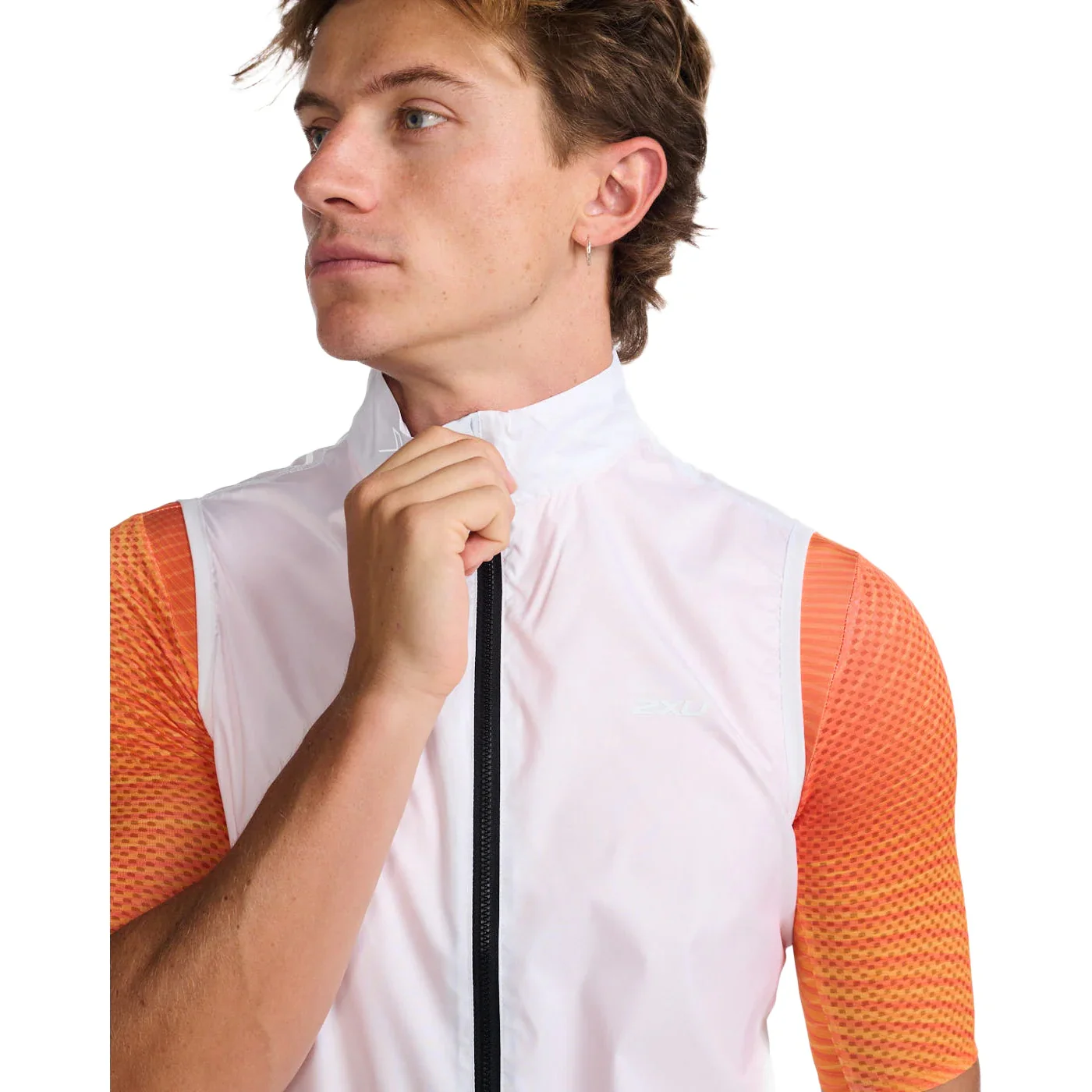 2XU Aero Gilet, Weste, Herren, White/White Reflective - Image 3