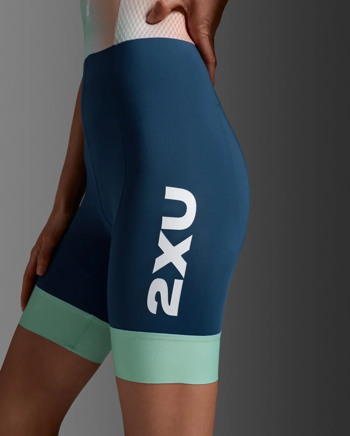 2XU Aero Hex Sleeved Trisuit, Damen, Jelly Mint/Majol - Image 7