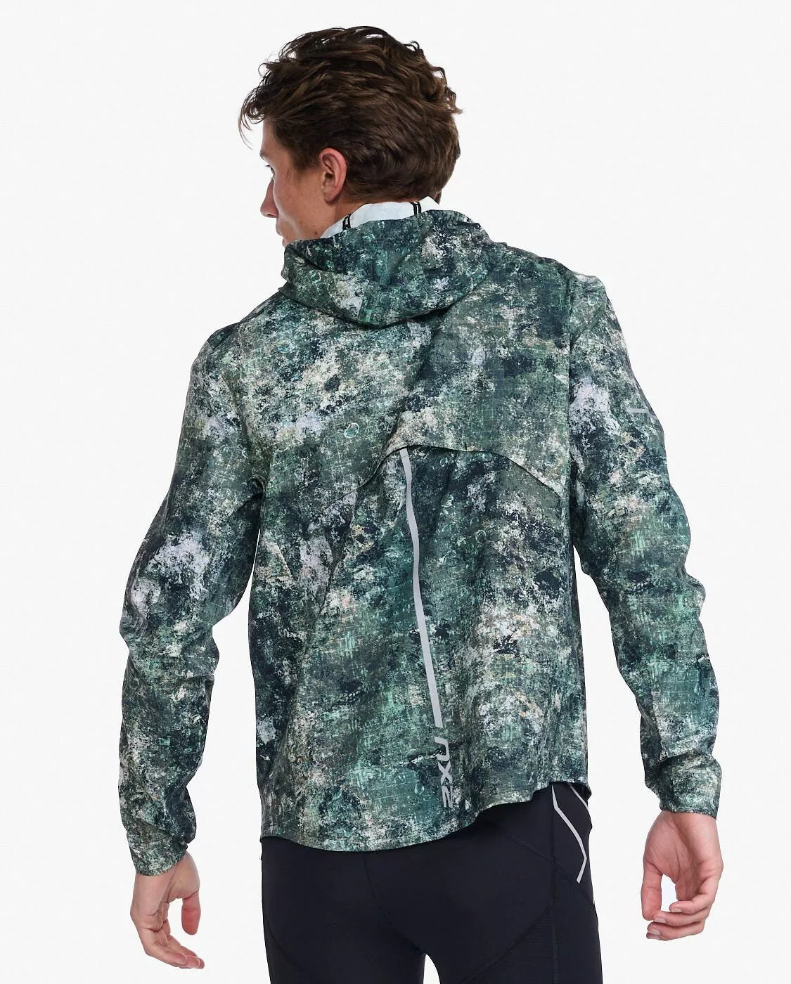 2XU Aero Jacket Trailscape, Laufjacke, Herren, Moos/Silver Reflective - Image 2