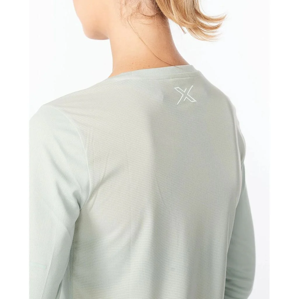 2XU Aero Longsleeve, Damen, Mineral/Mineral Reflective - Image 2