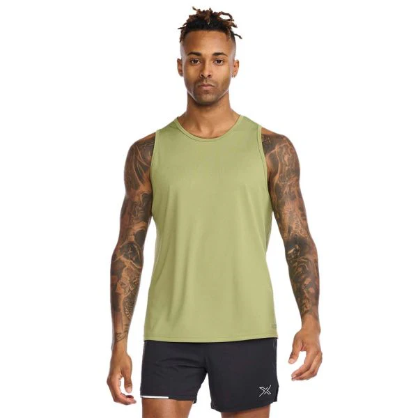 2XU Aero Tank, Laufshirt, Herren, Glade/Alpine Reflective