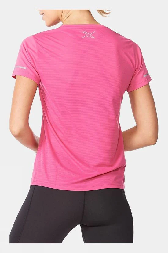 2XU Aero Tee, Laufshirt, Damen, Magenta/White Reflective - Image 2