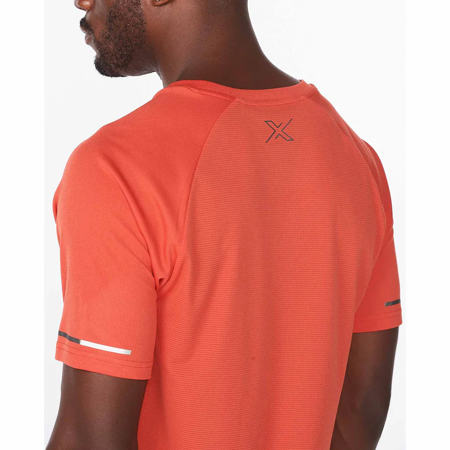 2XU Aero Tee, Laufshirt, Herren, Rust/Black Reflective - Image 2
