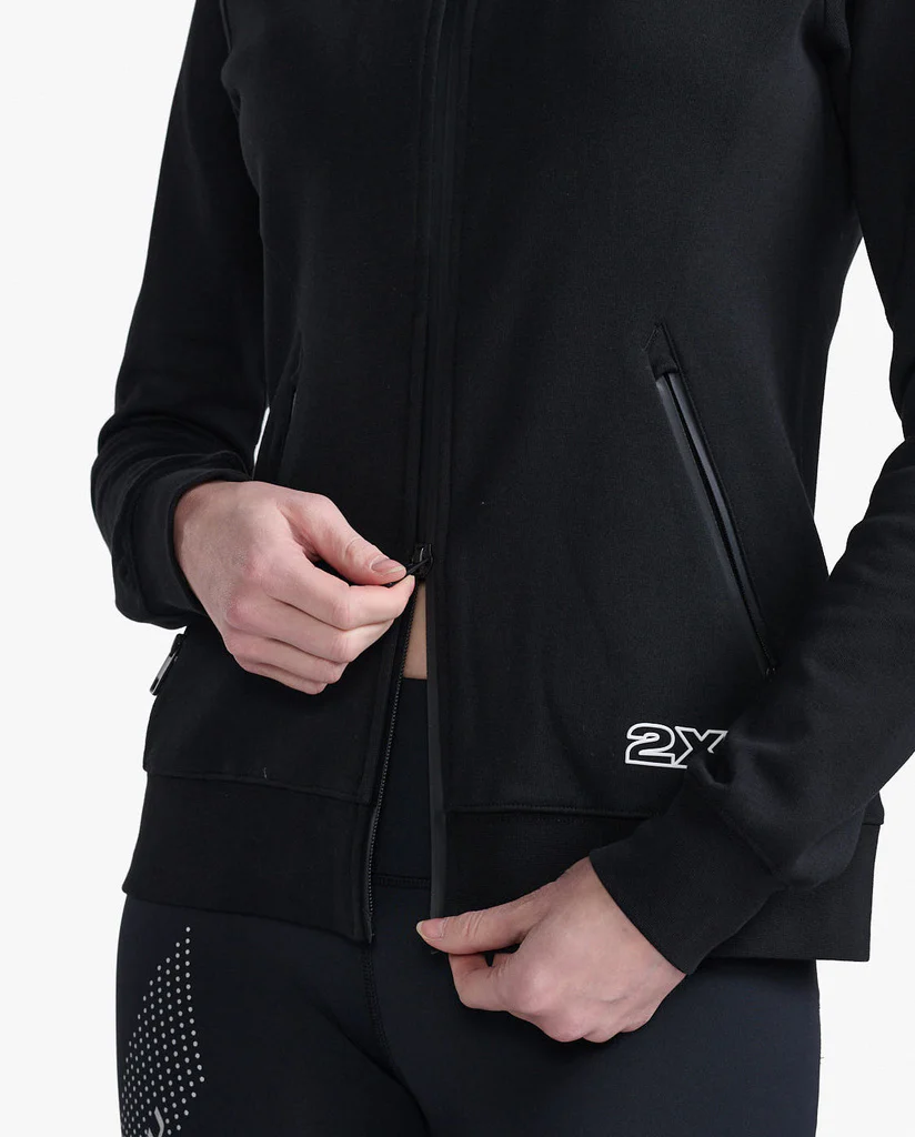 2XU Commute Full Zip Hoodie, Damen, Black/White - Image 3
