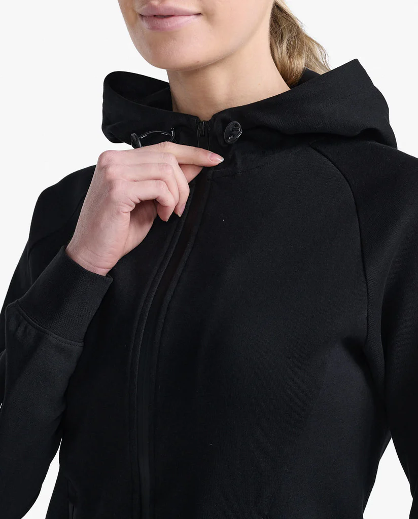 2XU Commute Full Zip Hoodie, Damen, Black/White - Image 4