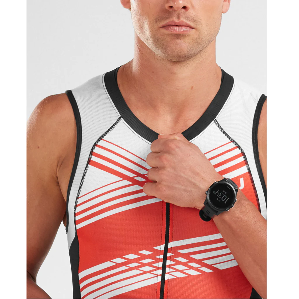 2XU Compression Full Zip TriSuit, Herren, schwarz/weiß/rot - Image 3