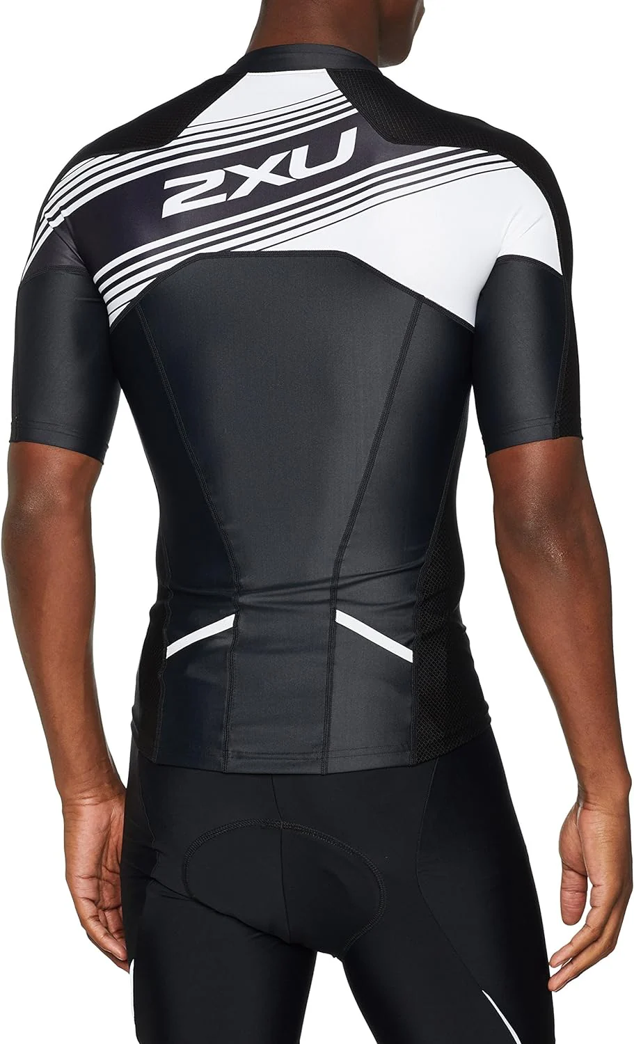 2XU Compression Sleeved Tri Top, Herren, schwarz/weiß - Image 2