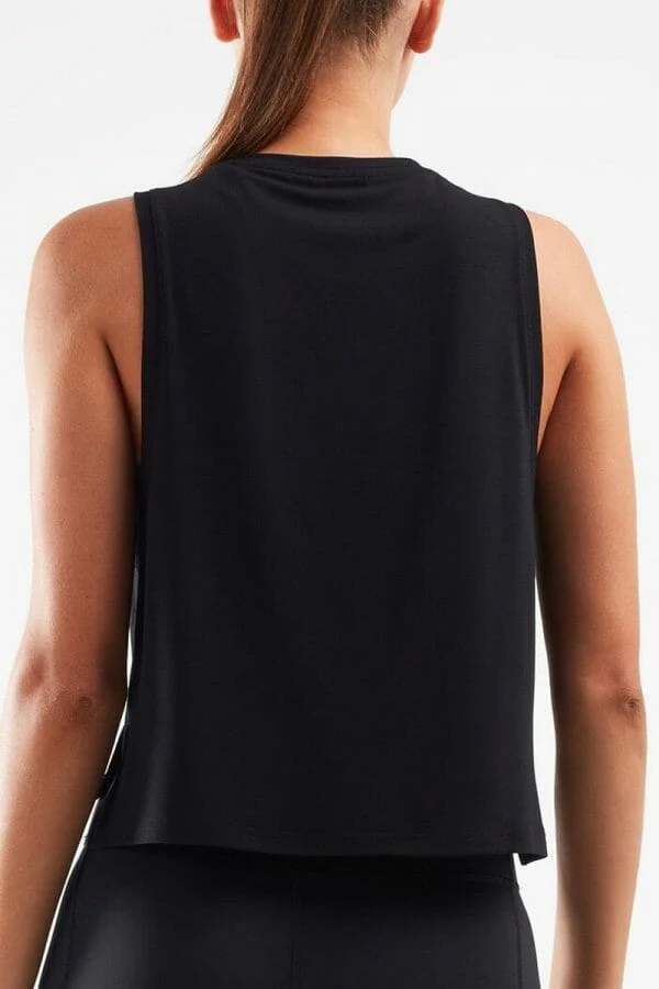 2XU Contender Tank, Damen, Black/Geo Lines - Image 2