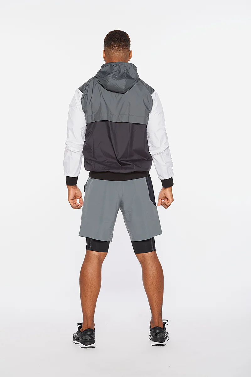 2XU Contender Windbreaker Jacket, Herren, Turbulance/Black - Image 2