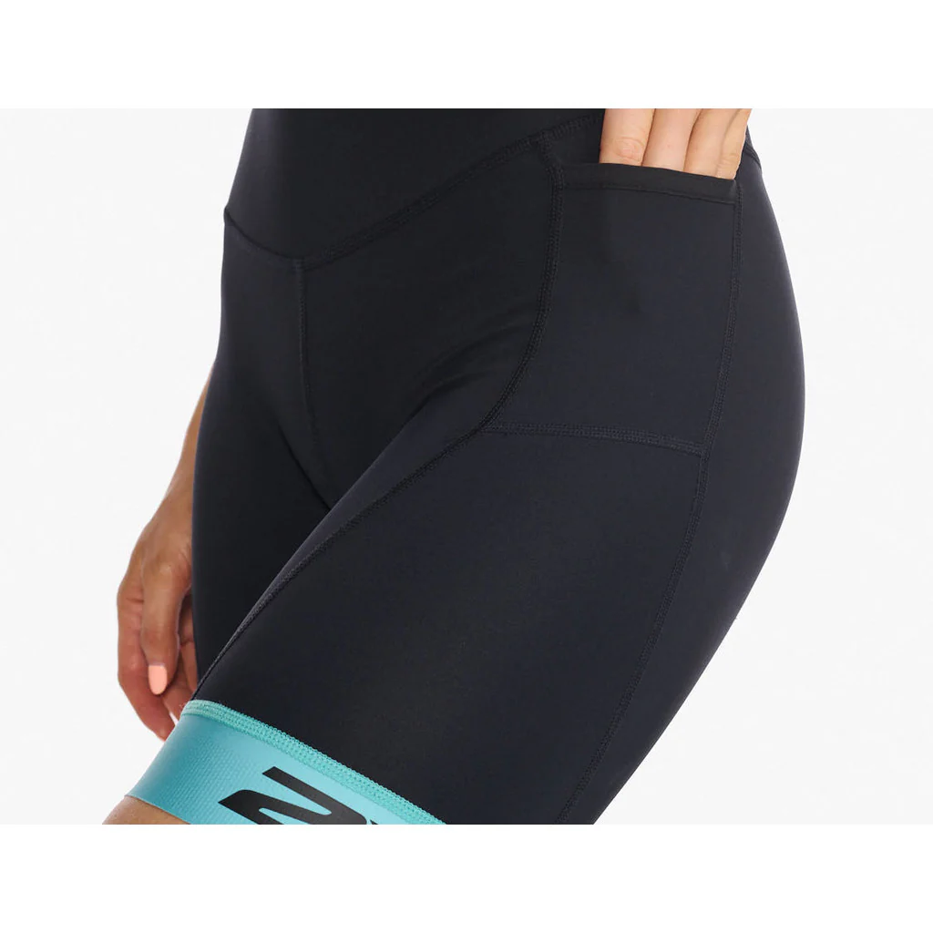 2XU Core 7 Inch Tri Short, Damen, black/porcelain, schwarz/blau - Image 2