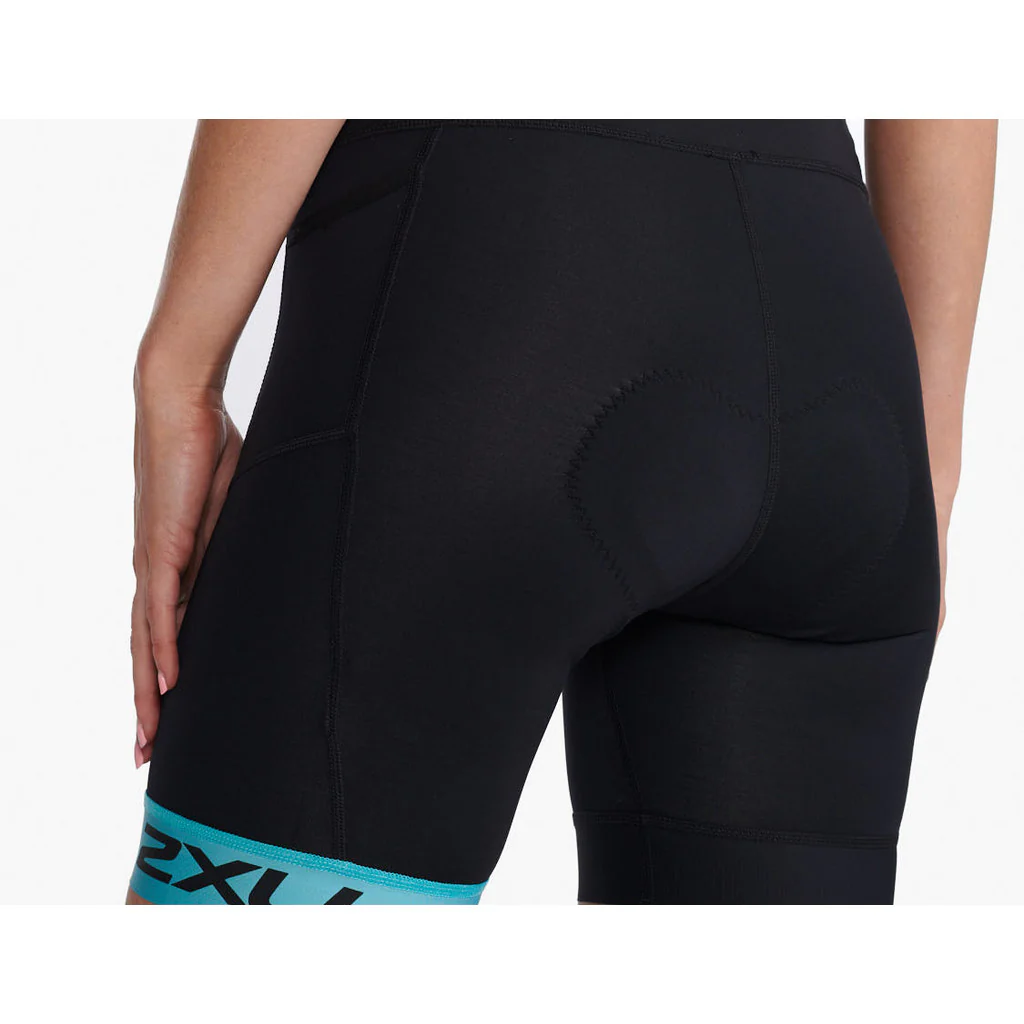 2XU Core 7 Inch Tri Short, Damen, black/porcelain, schwarz/blau - Image 3