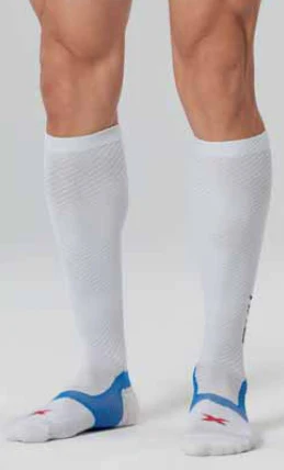 2XU Elite Lite X-Lock Compression Socken, Herren, Weiß