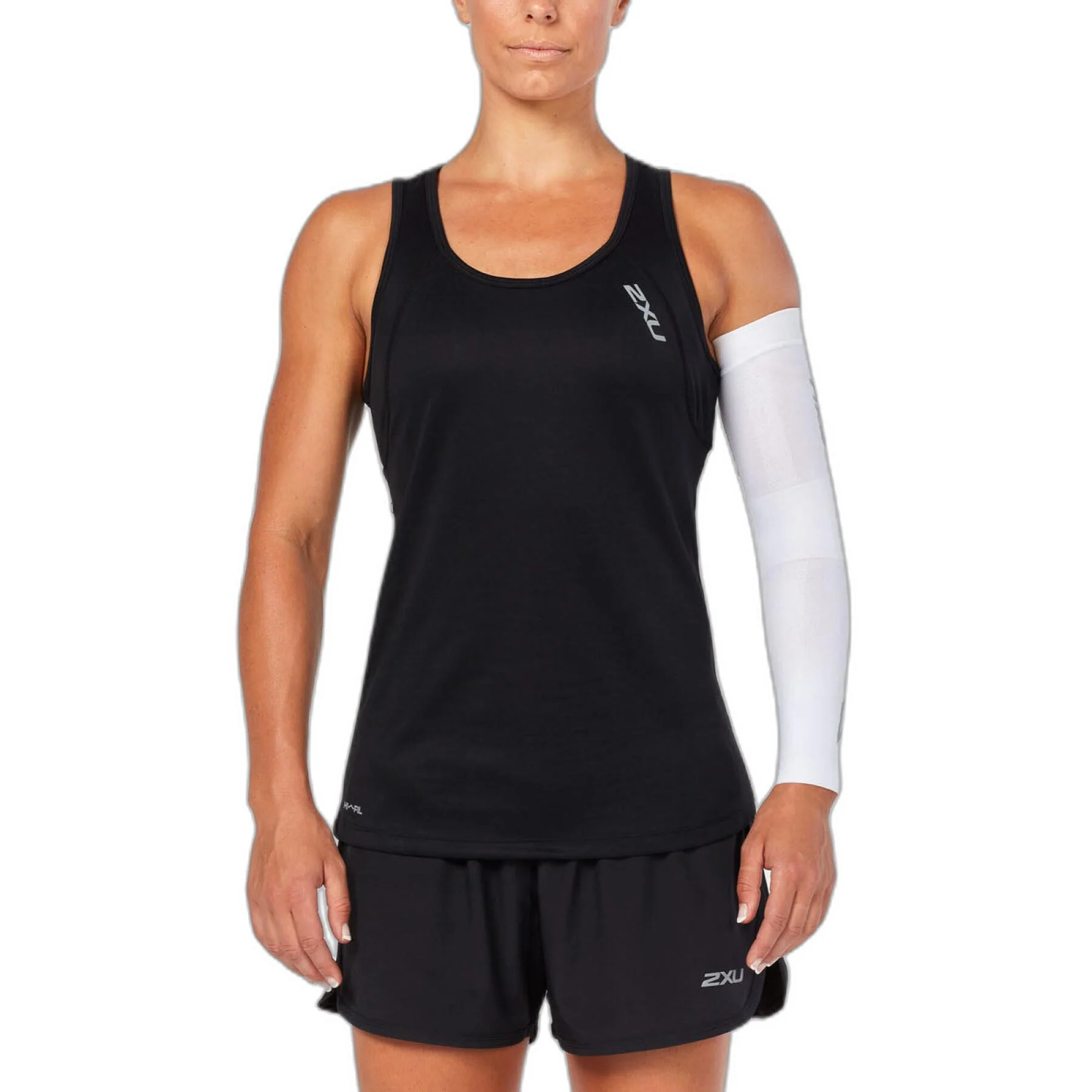 2XU Flex Compression Arm Sleeve, Single, weiß/grau - Image 2