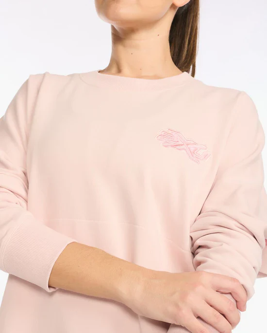 2XU Form Pop Seam Crew, Damen, Peach Whip/Rosette - Image 2