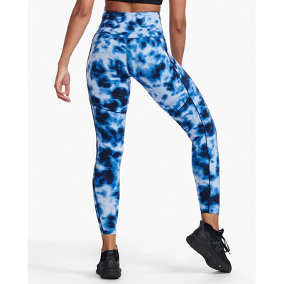 2XU Form Pop Seam Hi-Rise Compression Tight, Damen, Digital Dye/White/Pink - Image 2