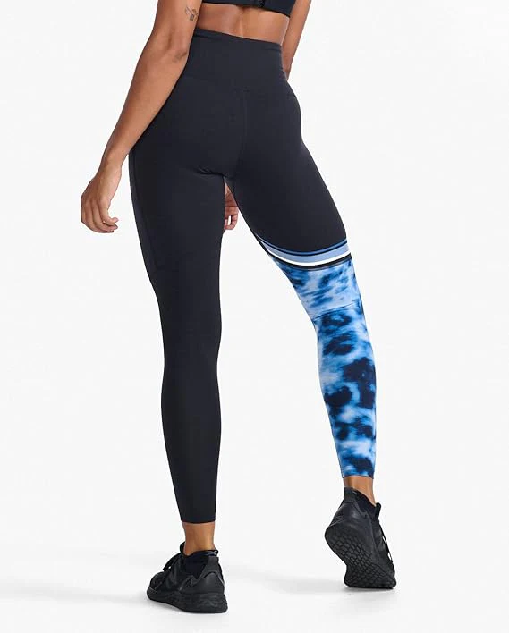 2XU Form Splice Hi-Rise Compression Tight, Damen, Digital Dye/White - Image 2