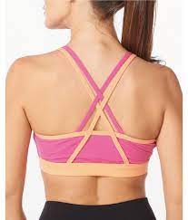 2XU Form Strappy Crop, Damen, Magenta/Melon - Image 2