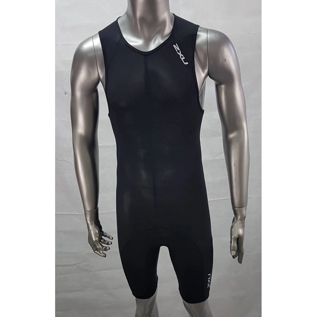 2XU Fusion Trisuit, Backzip, Herren, schwarz