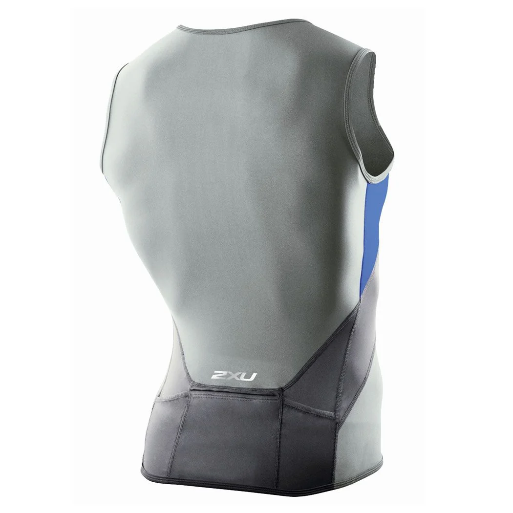 2XU G:2 Compression Tri Singlet, Herren, blau/anthrazit - Image 2