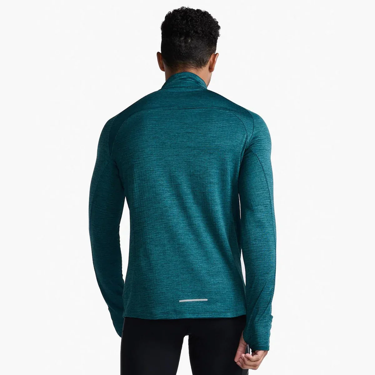 2XU Ignition 1/4 Zip, Longsleeve, Herren, Deep Jade/Silver Reflective - Image 2