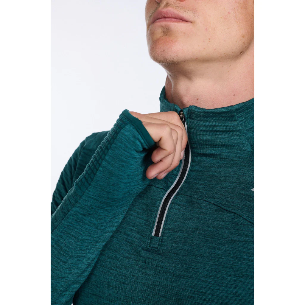 2XU Ignition 1/4 Zip, Longsleeve, Herren, Deep Jade/Silver Reflective - Image 3