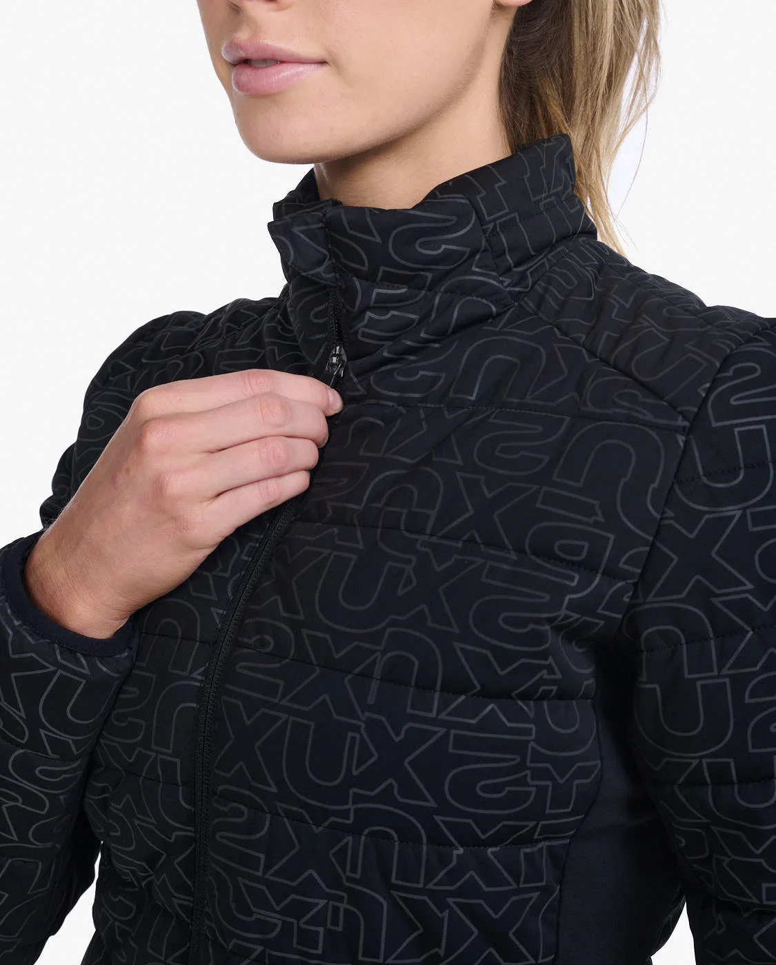 2XU Ignition Insulation Jacket, Damen, Black/Abstract Monogram - Image 3
