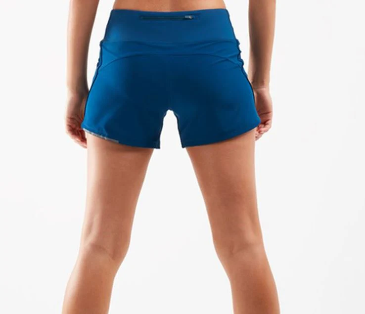 2XU XVENT 4 inch Shorts, Damen, Poseidon/Silver Reflective - Image 2