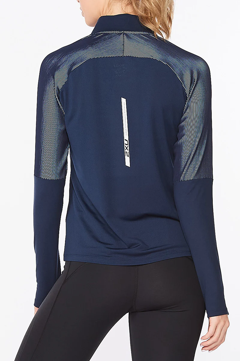 2XU Light Speed 1/2 Zip, Longsleeve, Damen, Midnight/White Reflective - Image 2