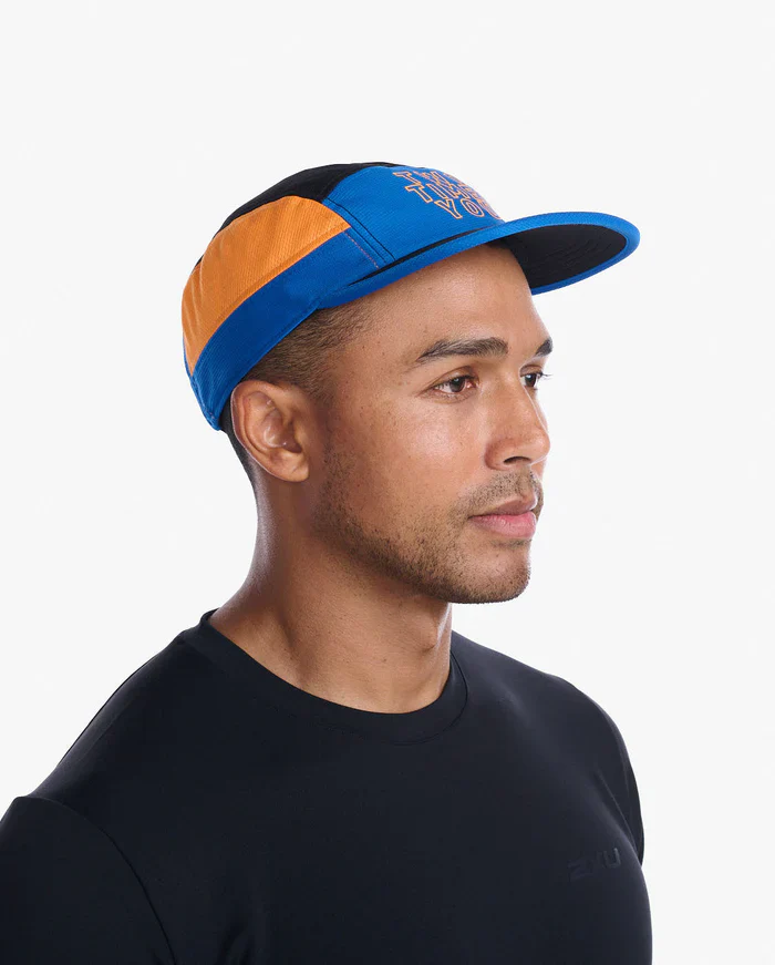 2XU Light Speed Cap, Unisex, dunkelblau/orange/schwarz - Image 2