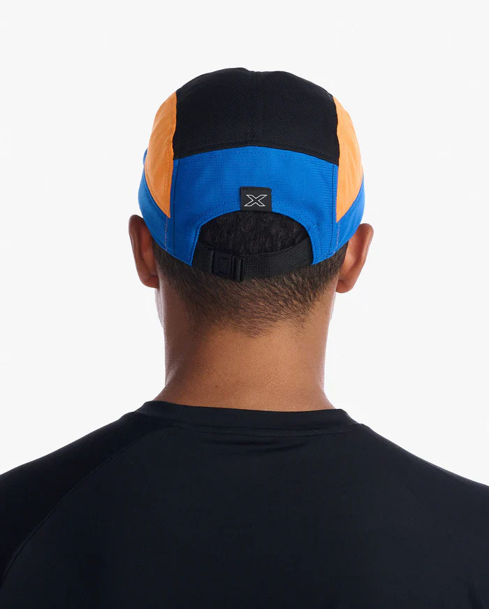2XU Light Speed Cap, Unisex, dunkelblau/orange/schwarz - Image 3