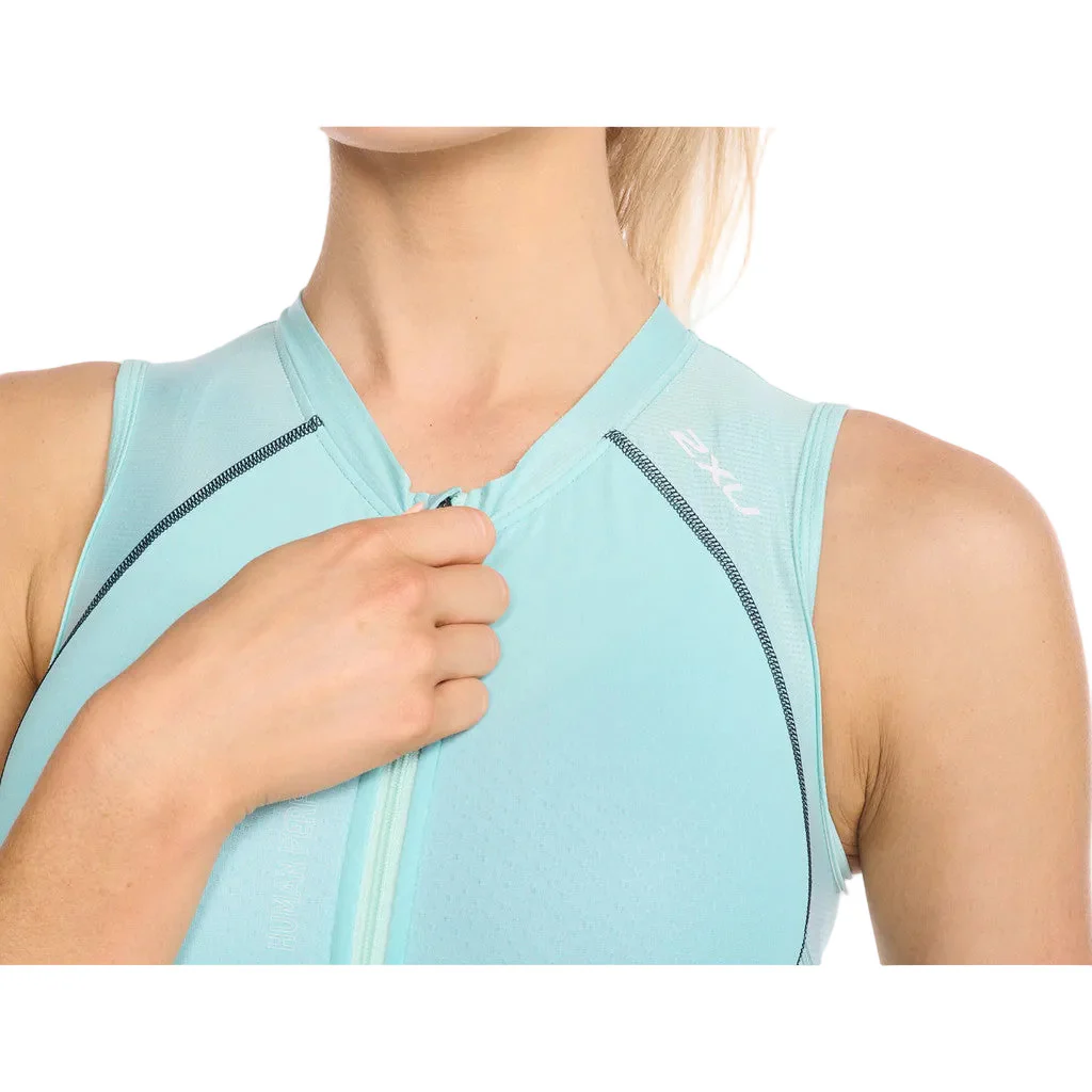 2XU Light Speed Front Zip Trisuit, Damen, outerspace/white, hell-/dunkelblau/weiß - Image 4