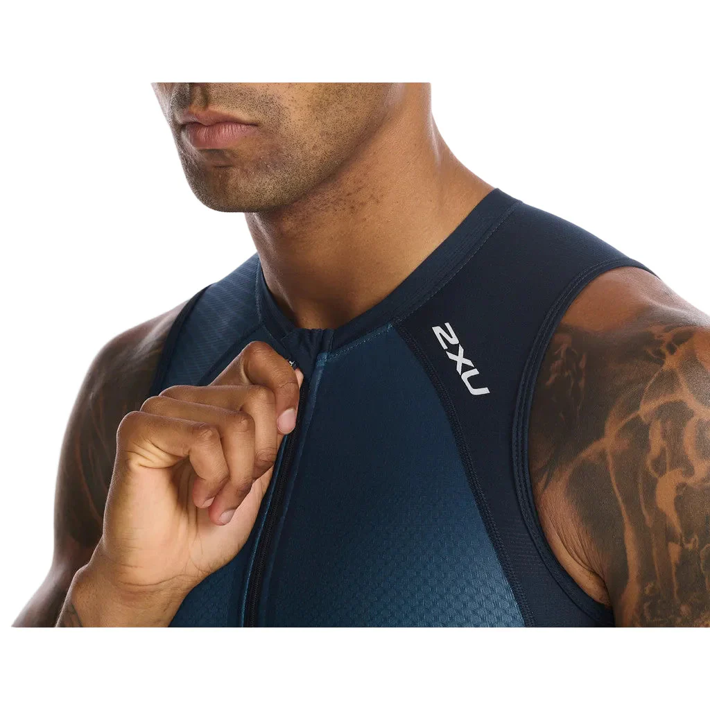 2XU Light Speed Front Zip Trisuit, Herren, outerspace/white, hell-/dunkelblau/weiß - Image 4