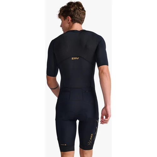 2XU Light Speed Sleeved Trisuit, Herren, black/gold, schwarz gold - Image 2