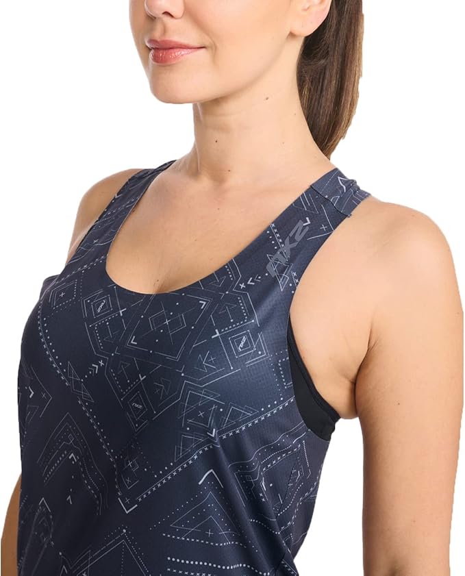 2XU Light Speed Tech Singlet, Damen, Tech Bandana/Ink Reflective - Image 3