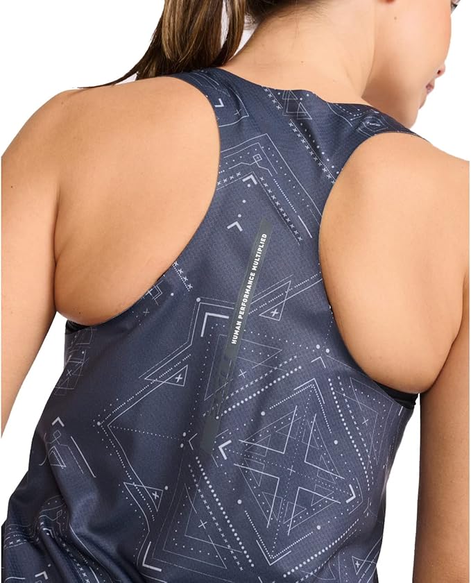 2XU Light Speed Tech Singlet, Damen, Tech Bandana/Ink Reflective - Image 4