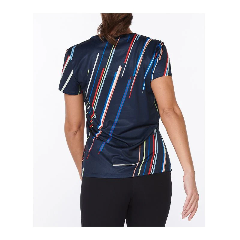 2XU Light Speed Tech Tee, T-Shirt, Damen, Electric Stripe/White Reflective - Image 2