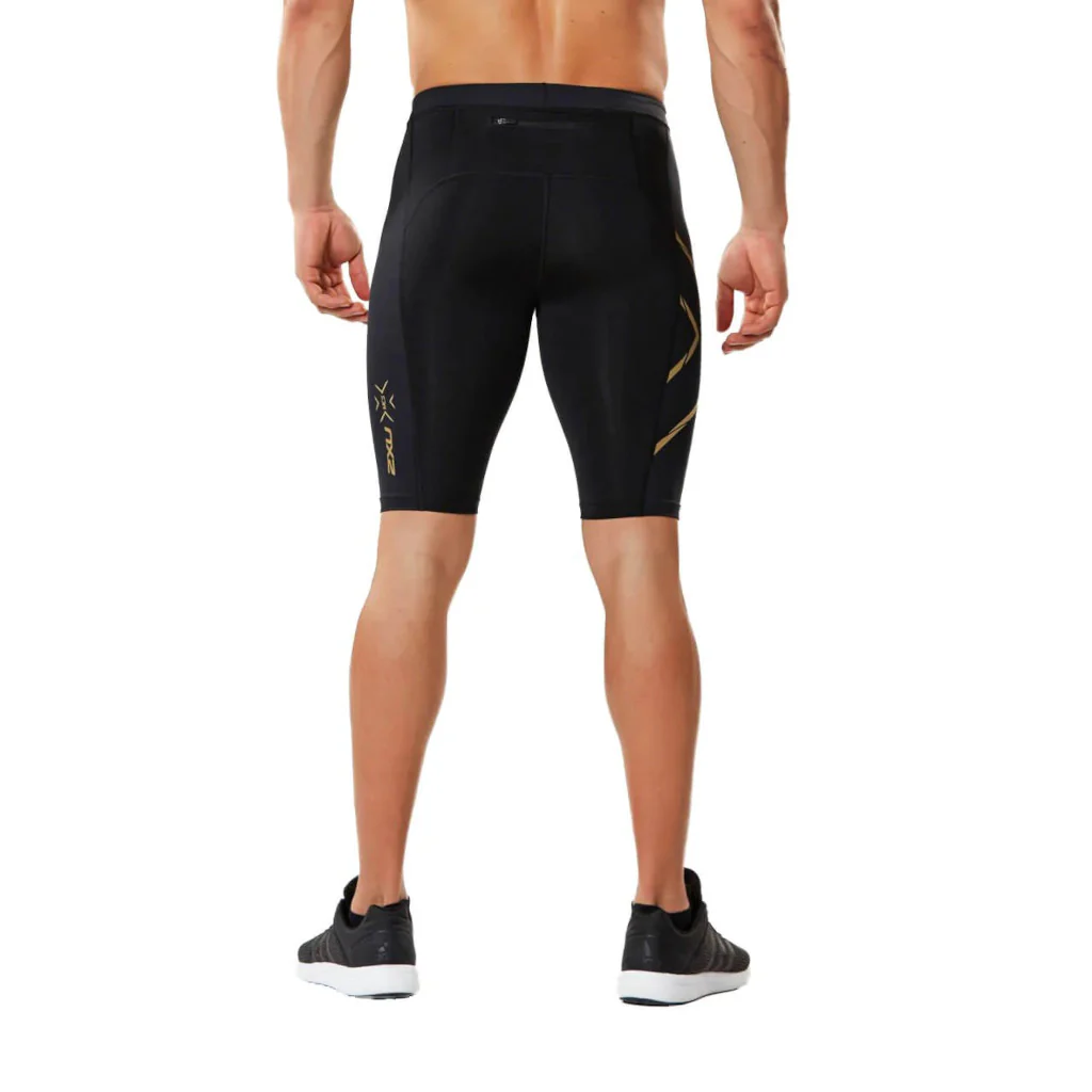 2XU MCS Run Compression Shorts, Herren, black/gold reflective - Image 2