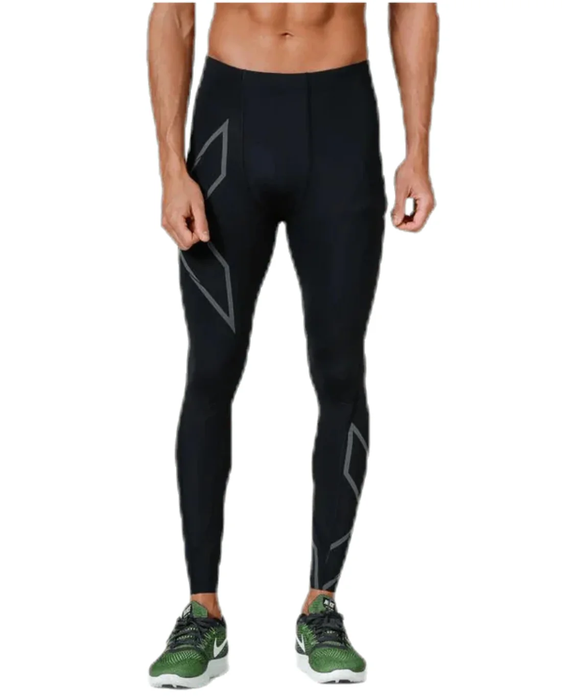 2XU Light Speed MCS Run Compression Tights, Herren, Laufhose, black/black reflective