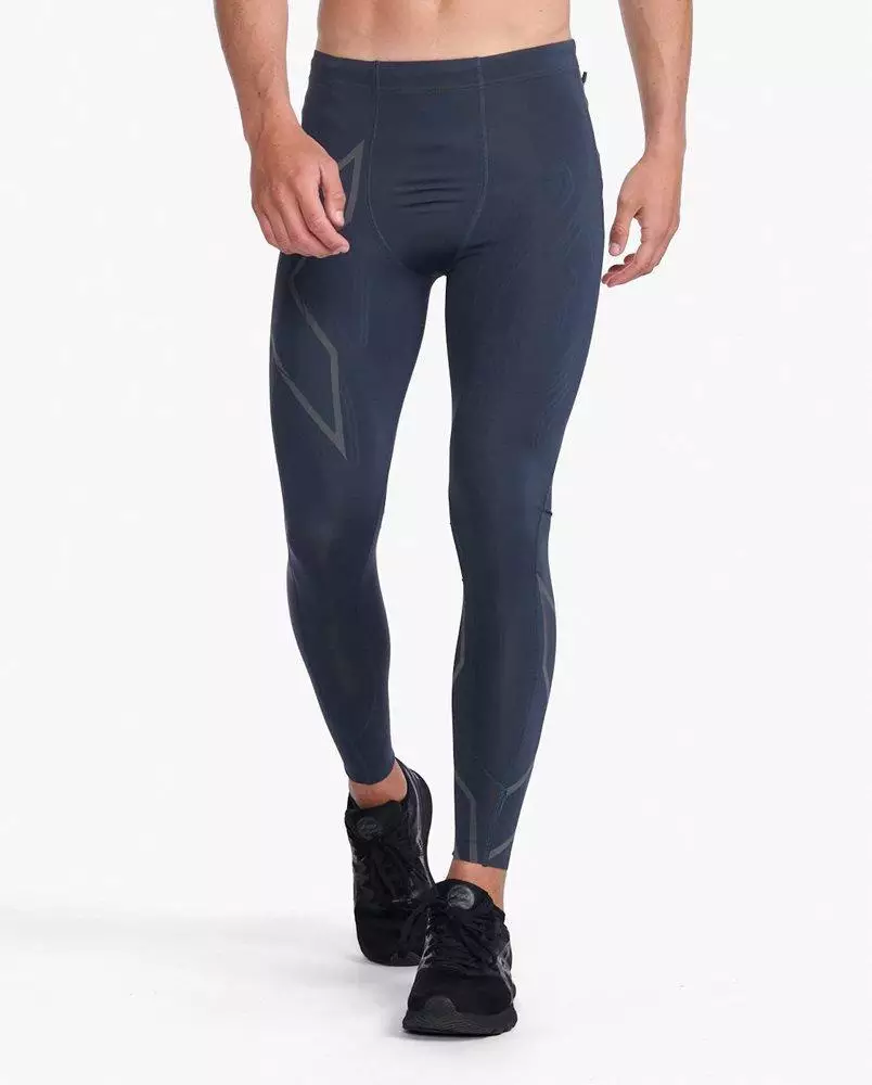 2XU Light Speed MCS Run Compression Tights, Laufhose, Herren, India Ink/Black Reflective