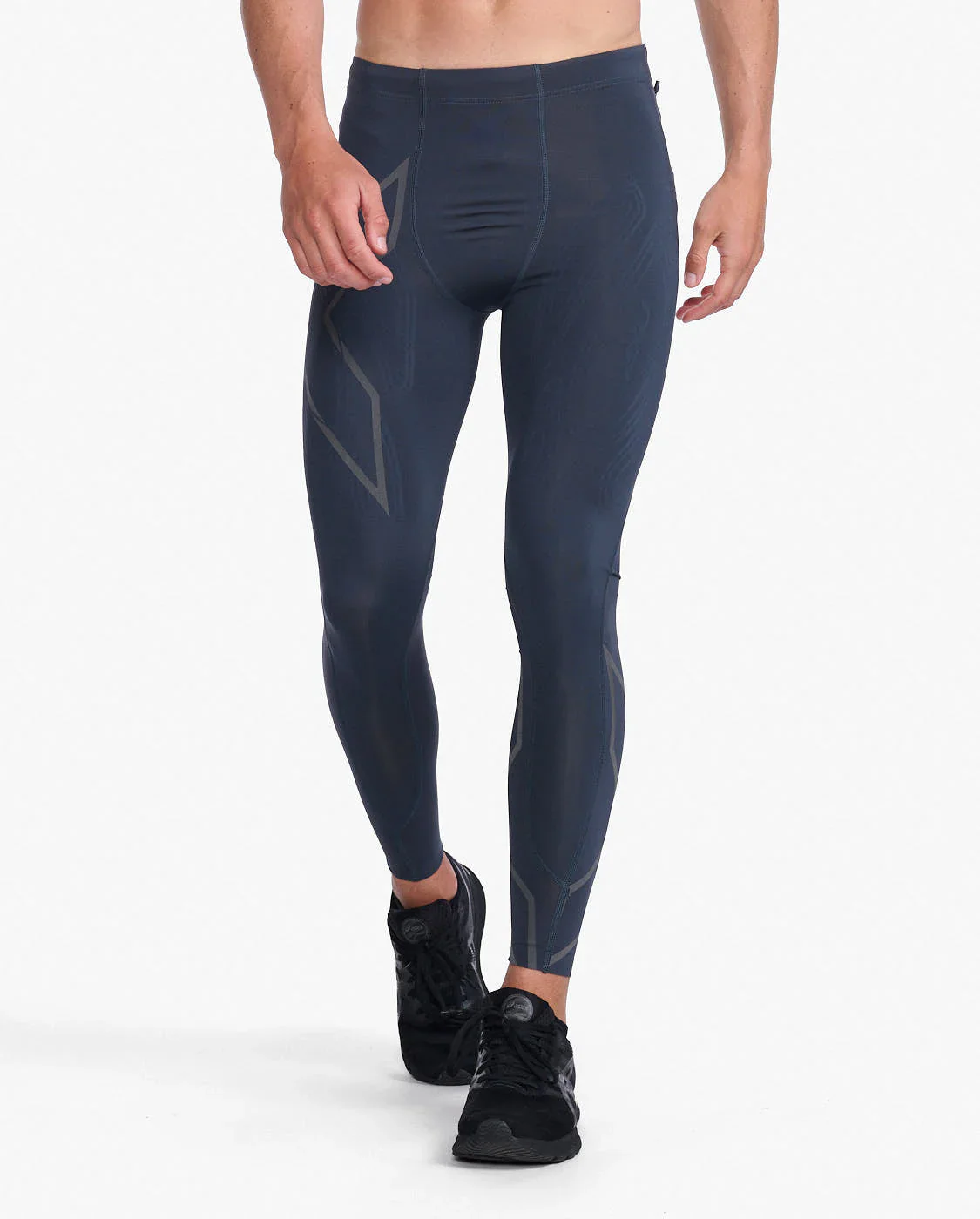 2XU Light Speed MCS Run Compression Tights, Laufhose, Herren, India Ink/Black Reflective - Image 2