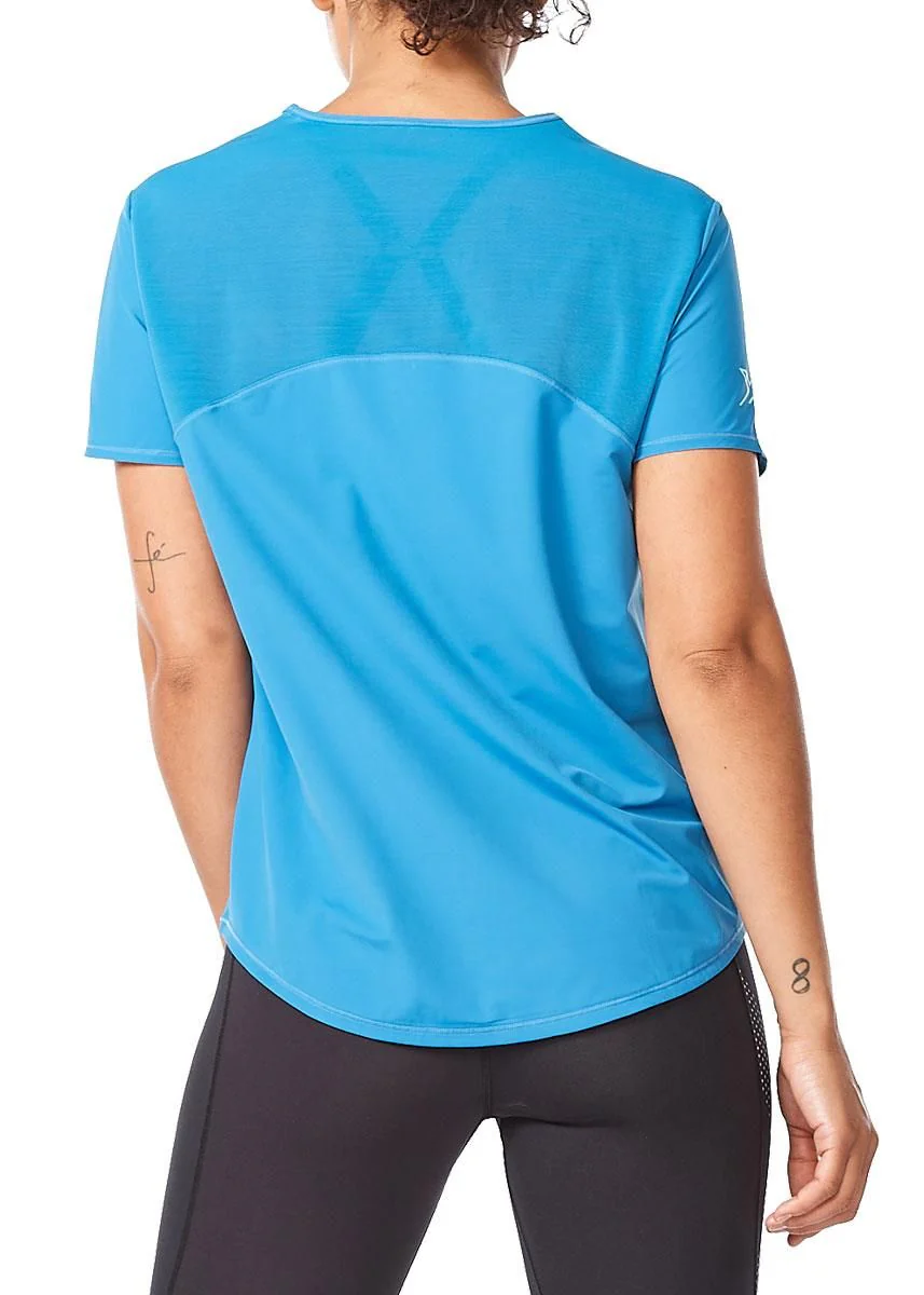 2XU Motion Mesh Tee, T-Shirt, Damen, Lake Blue/Pale Turquoise - Image 2
