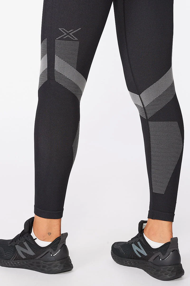 2XU Motion Tech Tights, Laufhose, Damen, Black/Turbulence - Image 3