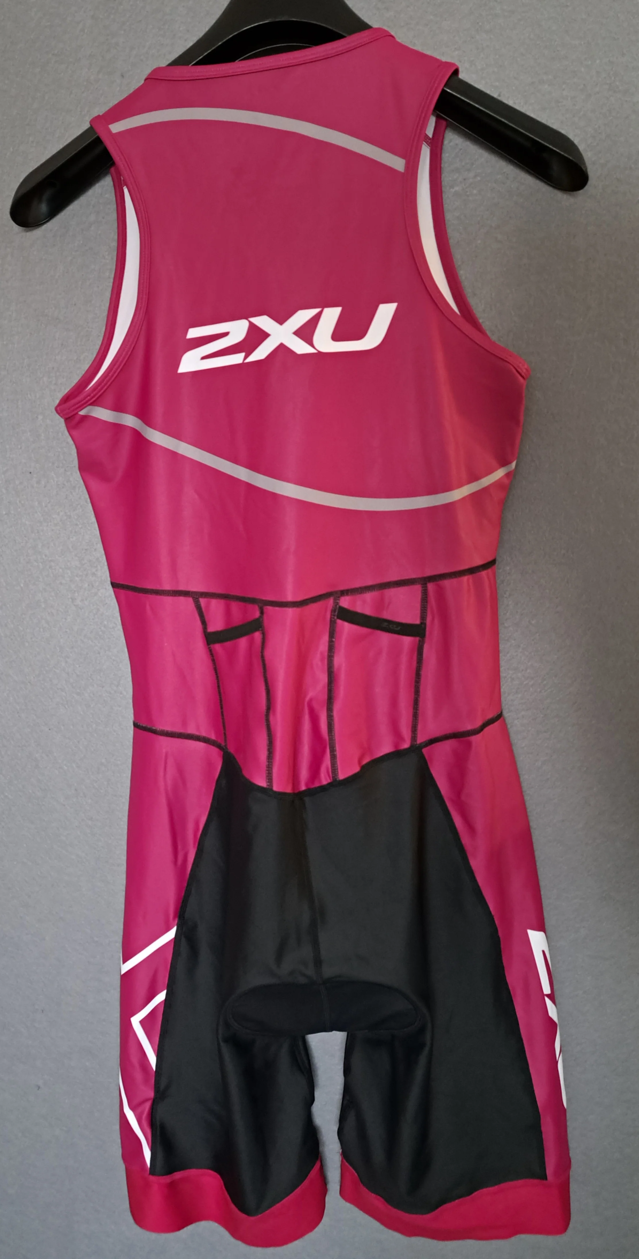 2XU Perform Front Zip Trisuit, Damen, Berry/Black/Grey - Image 2