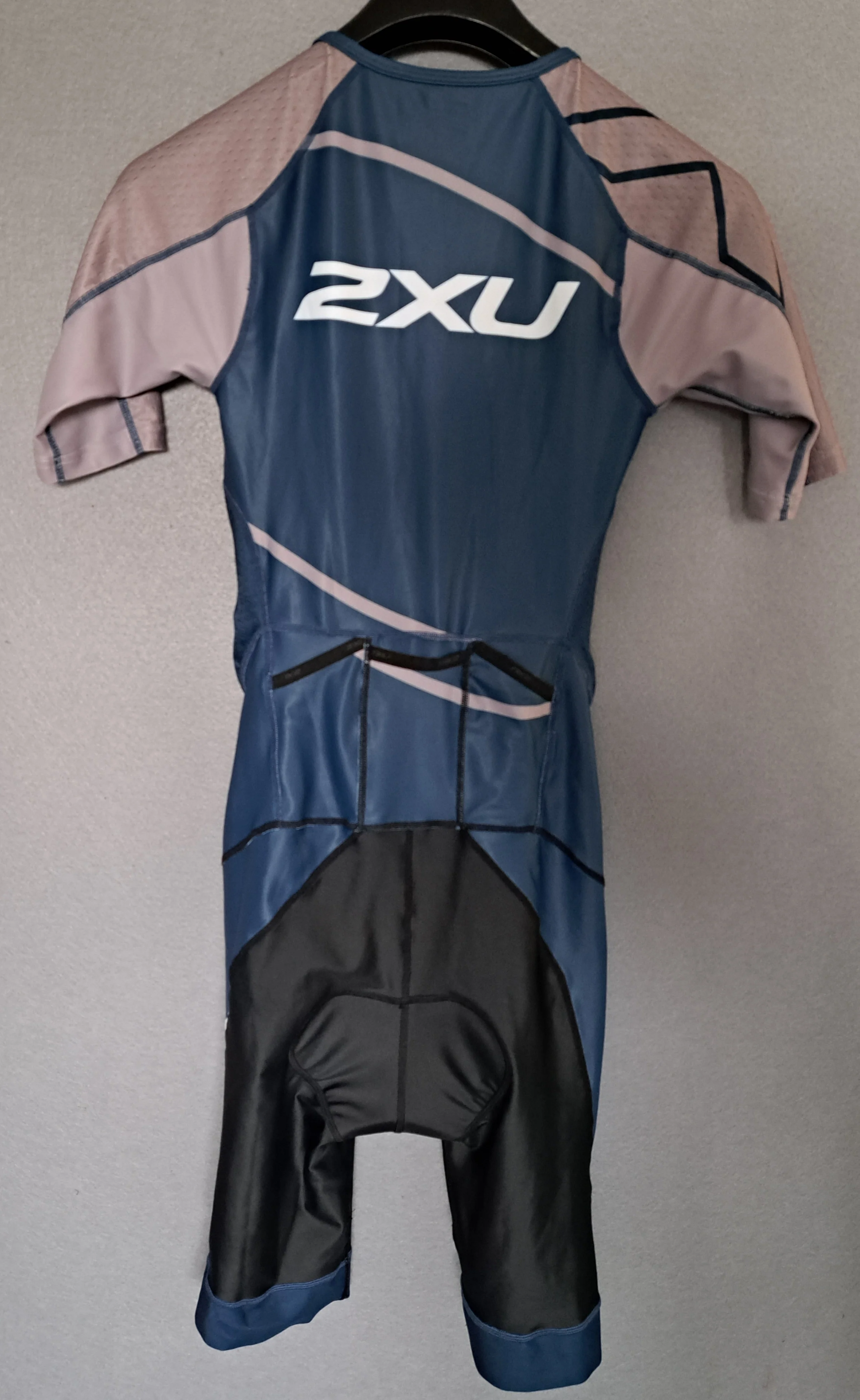 2XU Perform Full Zip Sleeved TriSuit, Herren, Black/Shadow Blue/White - Image 2